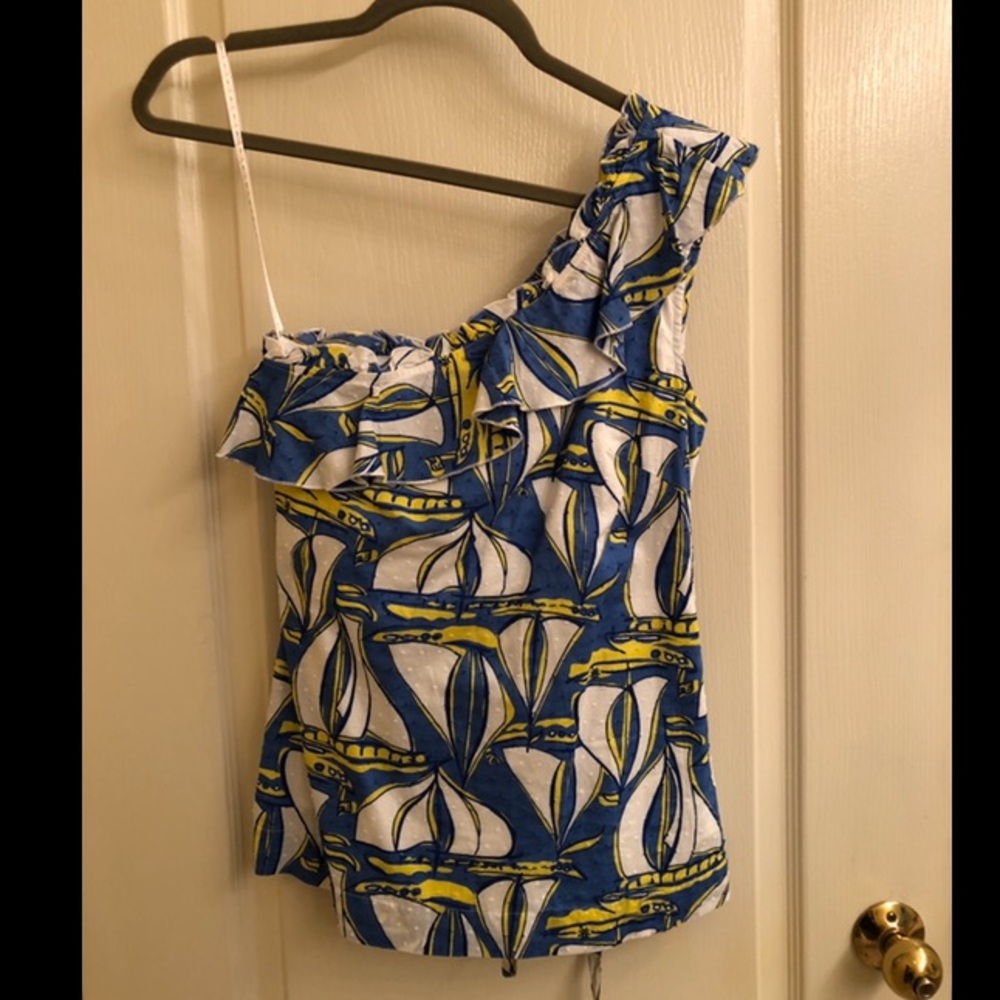 Lily Pulitzer one shoulder tank top